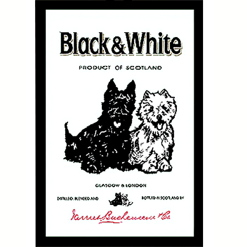 Black And White Scotch Whisky Terrier Dogs Sticker 2.5 X 3.25 