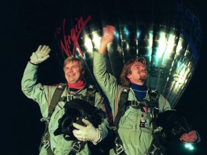 In 1991, the first transpacific hot-air balloon flight was unertaken by Richard Branson and Per Lindstrand who flew about 6,700 mi. from Miyakonyo, Japan, to 150 mi. west of Yellowknife, Canada