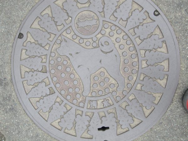 Akita, manhole cover,Japan