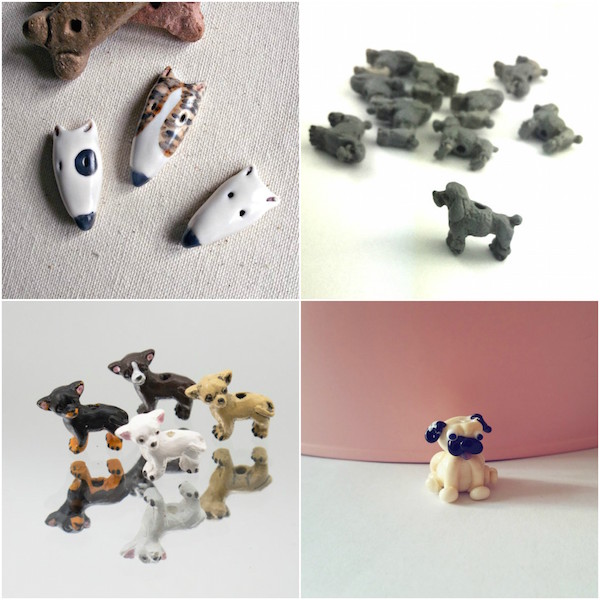 beads,ceramic beads,Bulldog,Chihuahua,Pug,Poodle,Bull Terrier,