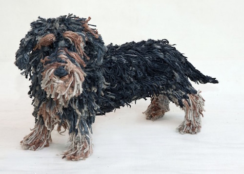 Dominic Gubb,wirehaired dachshund,bulldog,sculpture