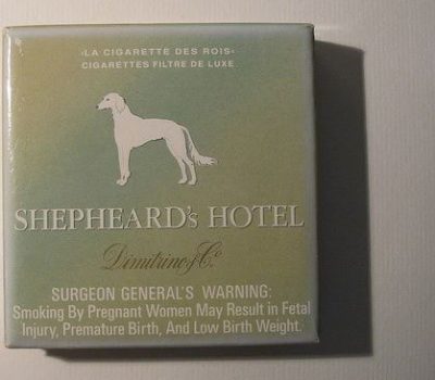 Saluki,Shepheard's Hotel Cigarettes,packaging