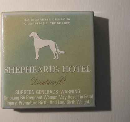 Saluki,Shepheard's Hotel Cigarettes,packaging