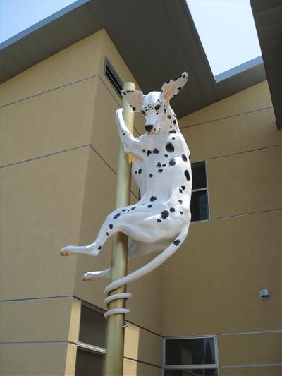 Dalmatian,art,public art,fire pole, sliding poles,toms,