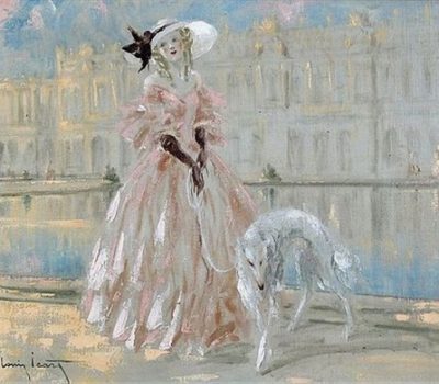 louis icart,borzoi,art