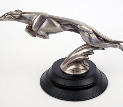 Hood ornament, Greyhound, mascot,Delange