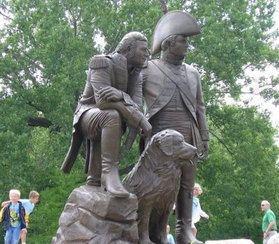 Newfoundland, Seaman, Lewis and Clark, statue, monument