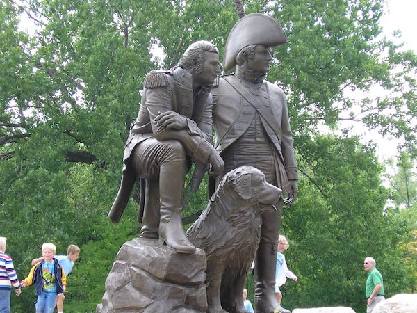 Newfoundland, Seaman, Lewis and Clark, statue, monument