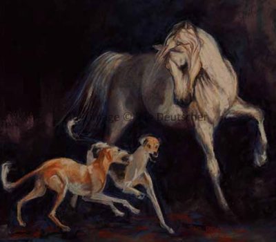 Saluki, horse, standard