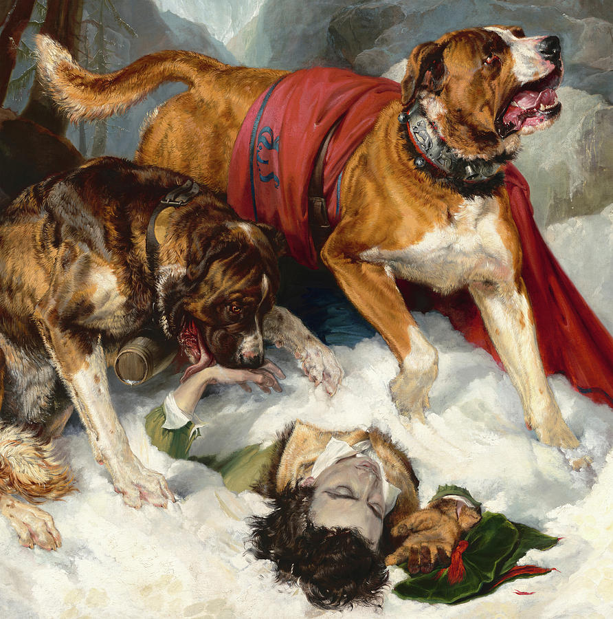 |Saint Bernard, Alpine Mastiff, Edwin Landseer, "Lion," "L'Ami" 