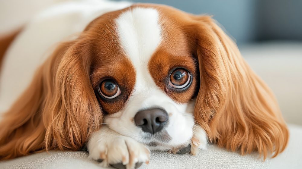 Cavalier King Charles Spaniel, marking, color, clown face