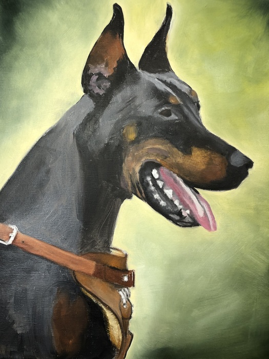 "Case" Entry in National Purebred Dog Day Fine Art/Poster Competition