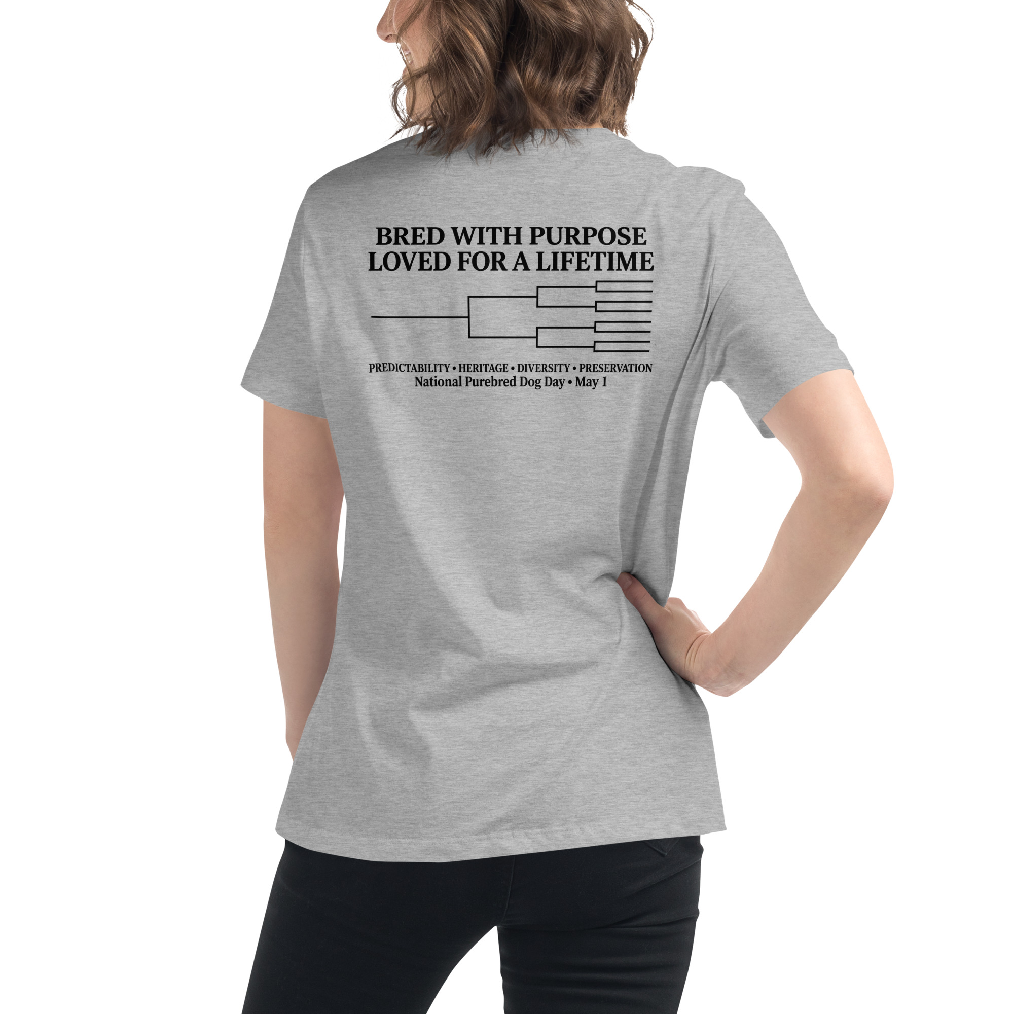 Bred With Purpose T Shirt, Loved For A Lifetime, National Purebred Dog Day Shirt, Dog Lover Gift, Women's Tee - Image 5