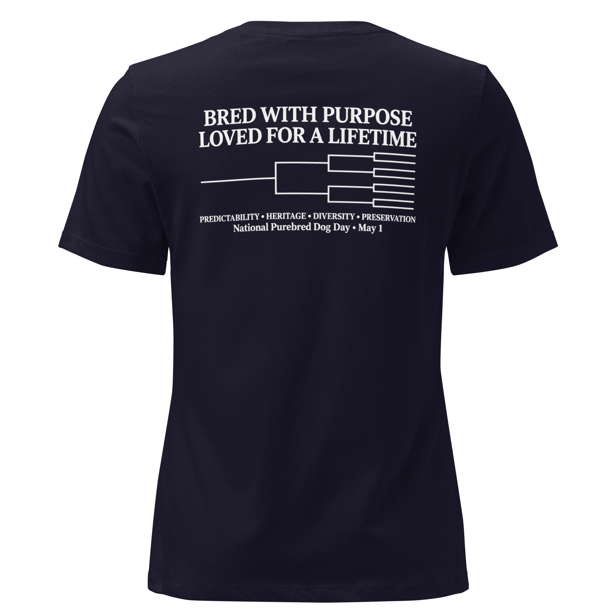 Bred With Purpose T Shirt, Loved For A Lifetime, National Purebred Dog Day Shirt, Dog Lover Gift, Women's Tee