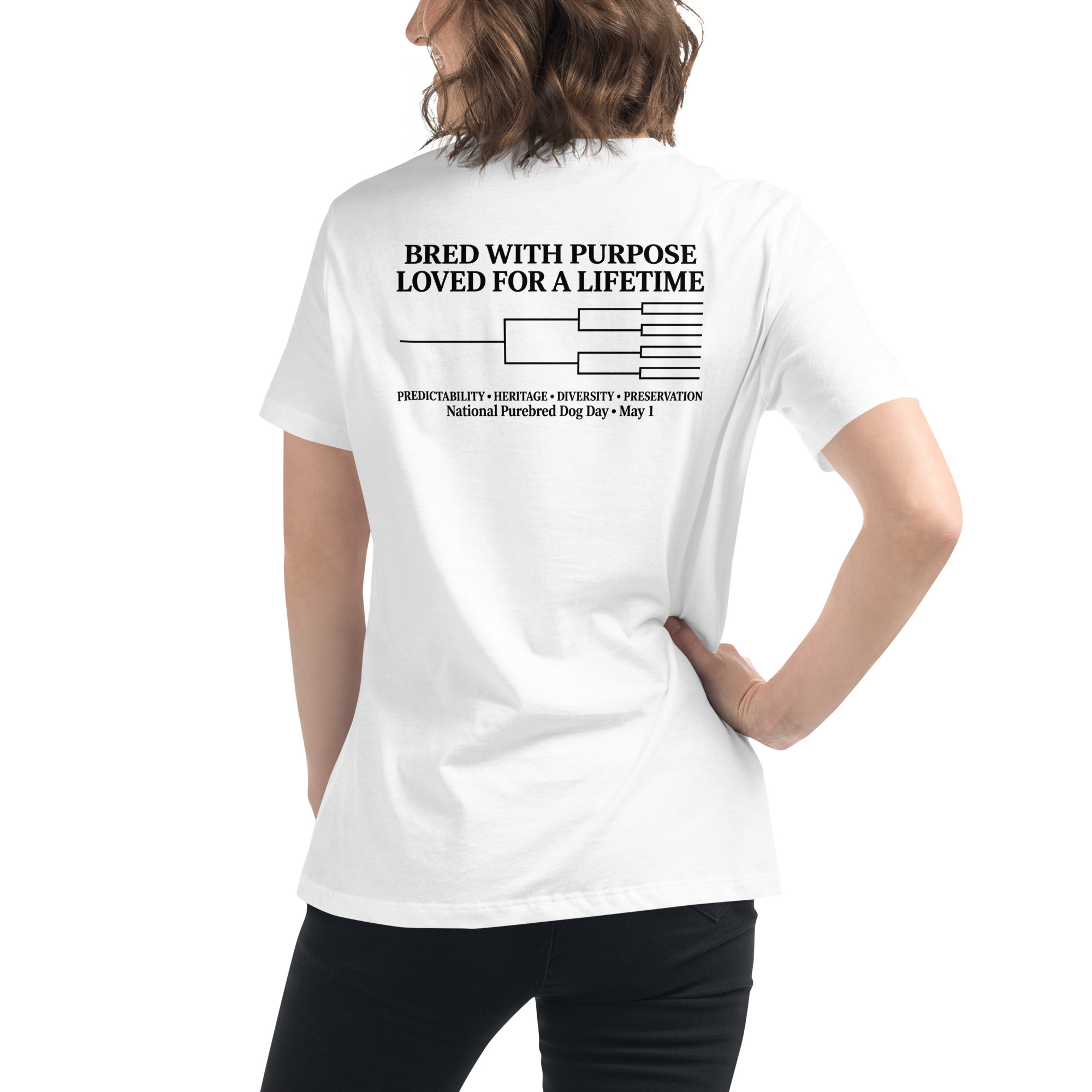 Bred With Purpose T Shirt, Loved For A Lifetime, National Purebred Dog Day Shirt, Dog Lover Gift, Women's Tee - Image 4